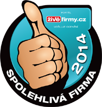 Ocenění spolehlivá firma 2014 - ŽivéFirmy.cz