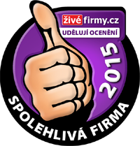 Ocenění spolehlivá firma 2015 - ŽivéFirmy.cz